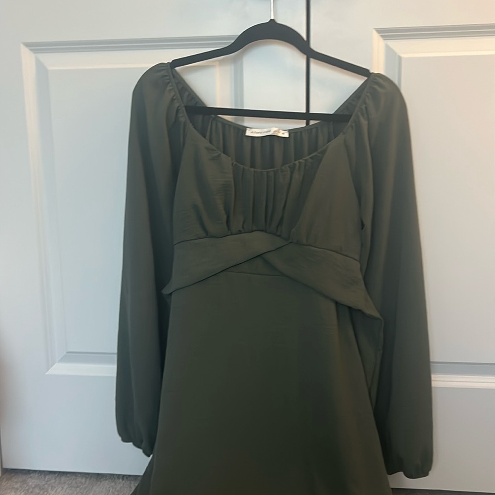 Olive green Sadie’s dress